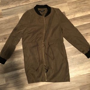 Velvet heart zip-up utility jacket